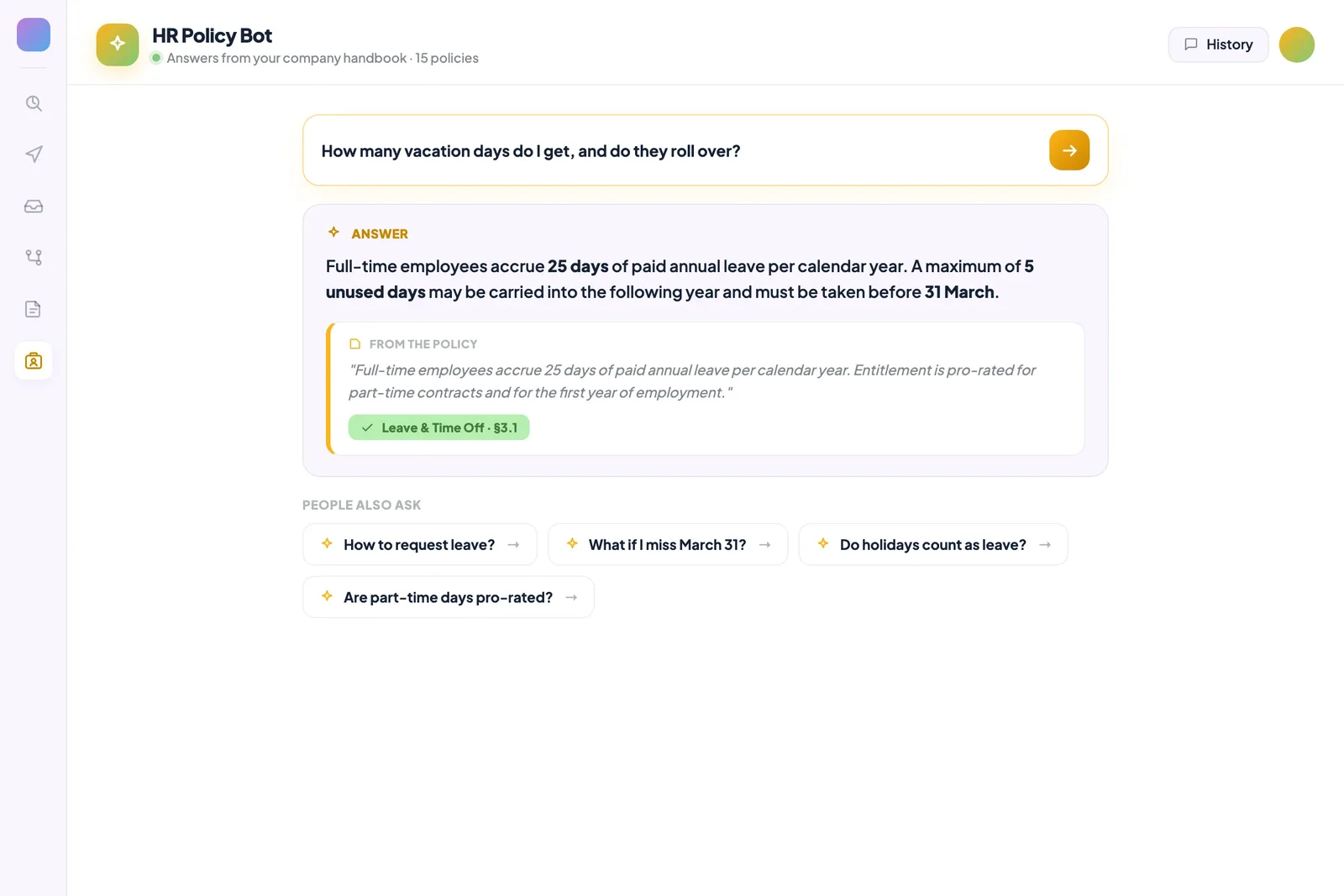 Vibecode ile üretilmiş İK politika botu